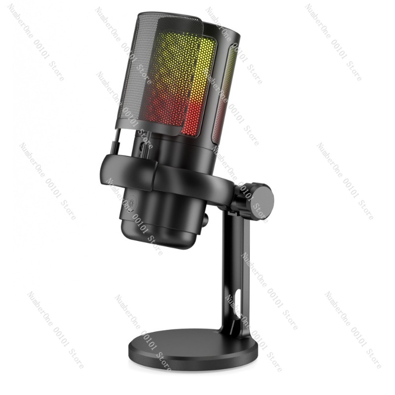 Pc Gaming Games - USB Desktop Condenser Microphone RGB Gaming