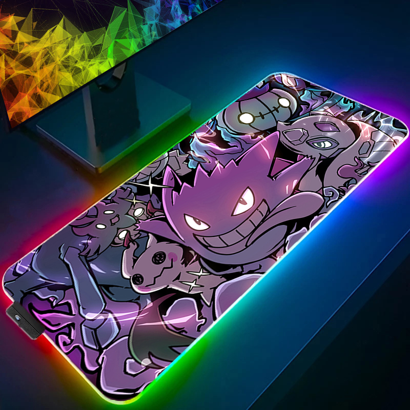 Rgb Keyboard Wrist Rest - LED Light Mouse Pad Desk Mat