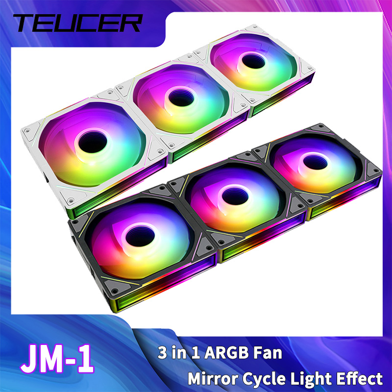 Pc Gaming Liquid Cooling - TEUCER JM-1 Computer Case Fan ARGB