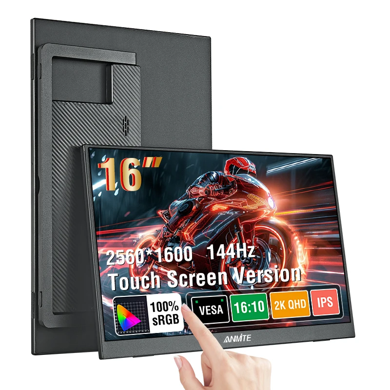 Pc Gaming Vs Ps5 - 16' 2.5K 144Hz Portable Touch Monitor