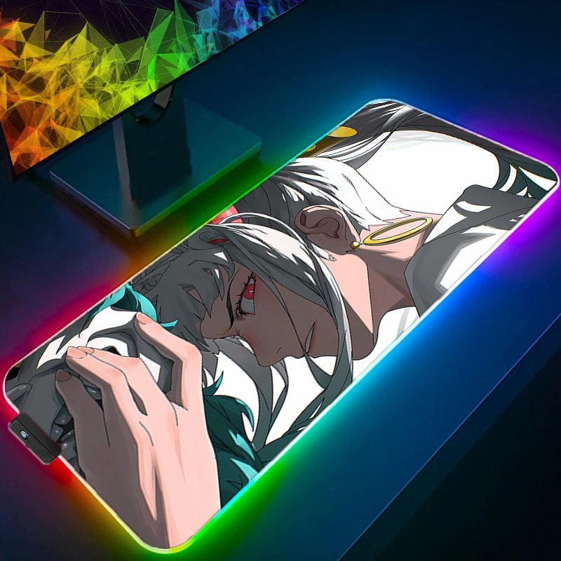 RGB LED Mouse Pad Office Desk  - Pc Gaming Games ulasan dan harga