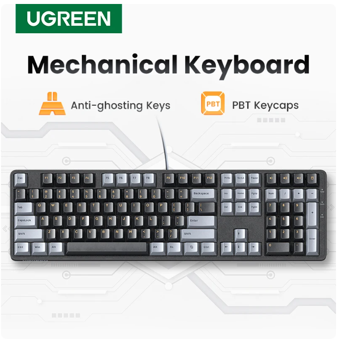 UGREEN Keyboard Mechanical Wir - Pc Gaming Handheld ulasan dan harga