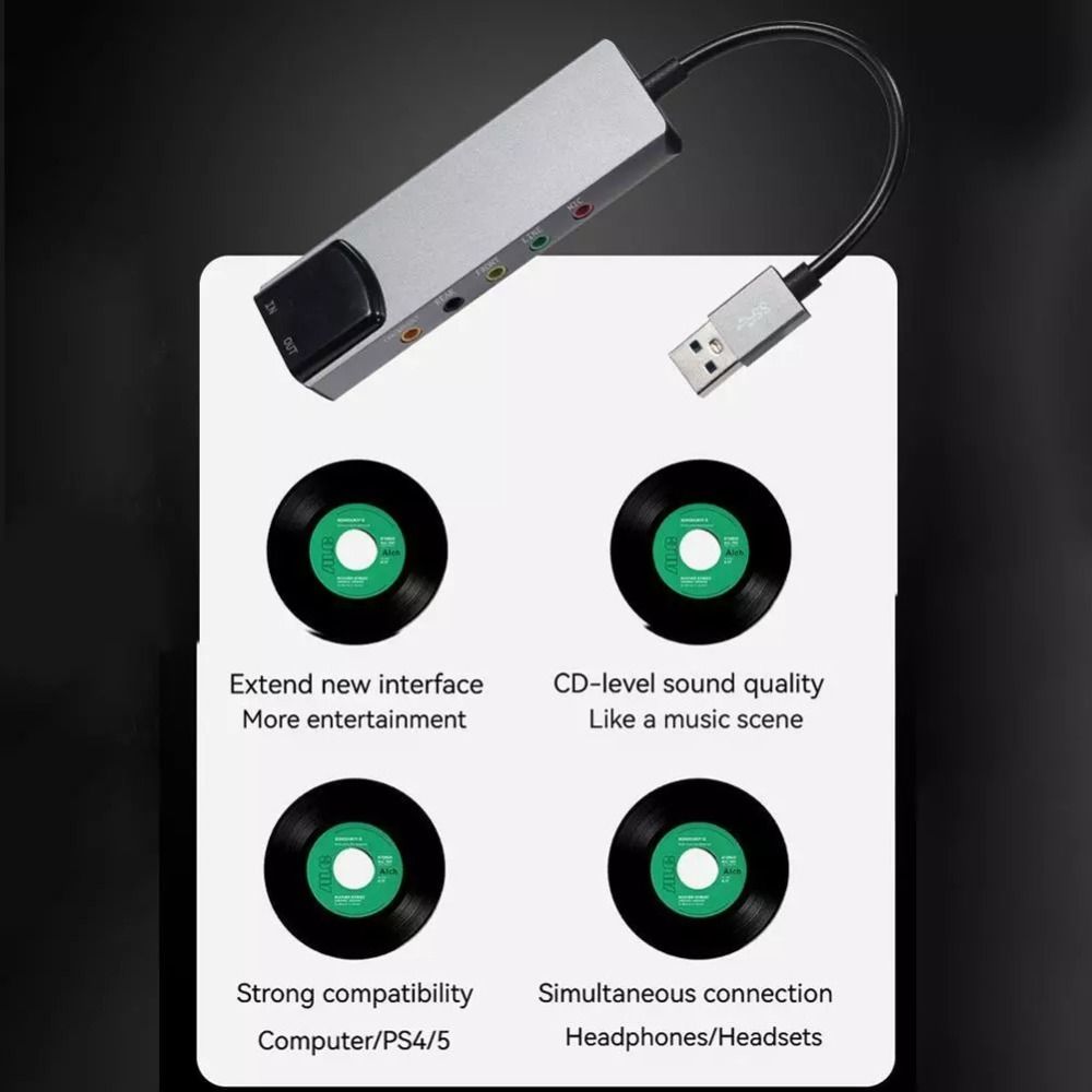 New USB Sound Card 7.1 5.1 Cha - Pc Gaming Games ulasan dan harga