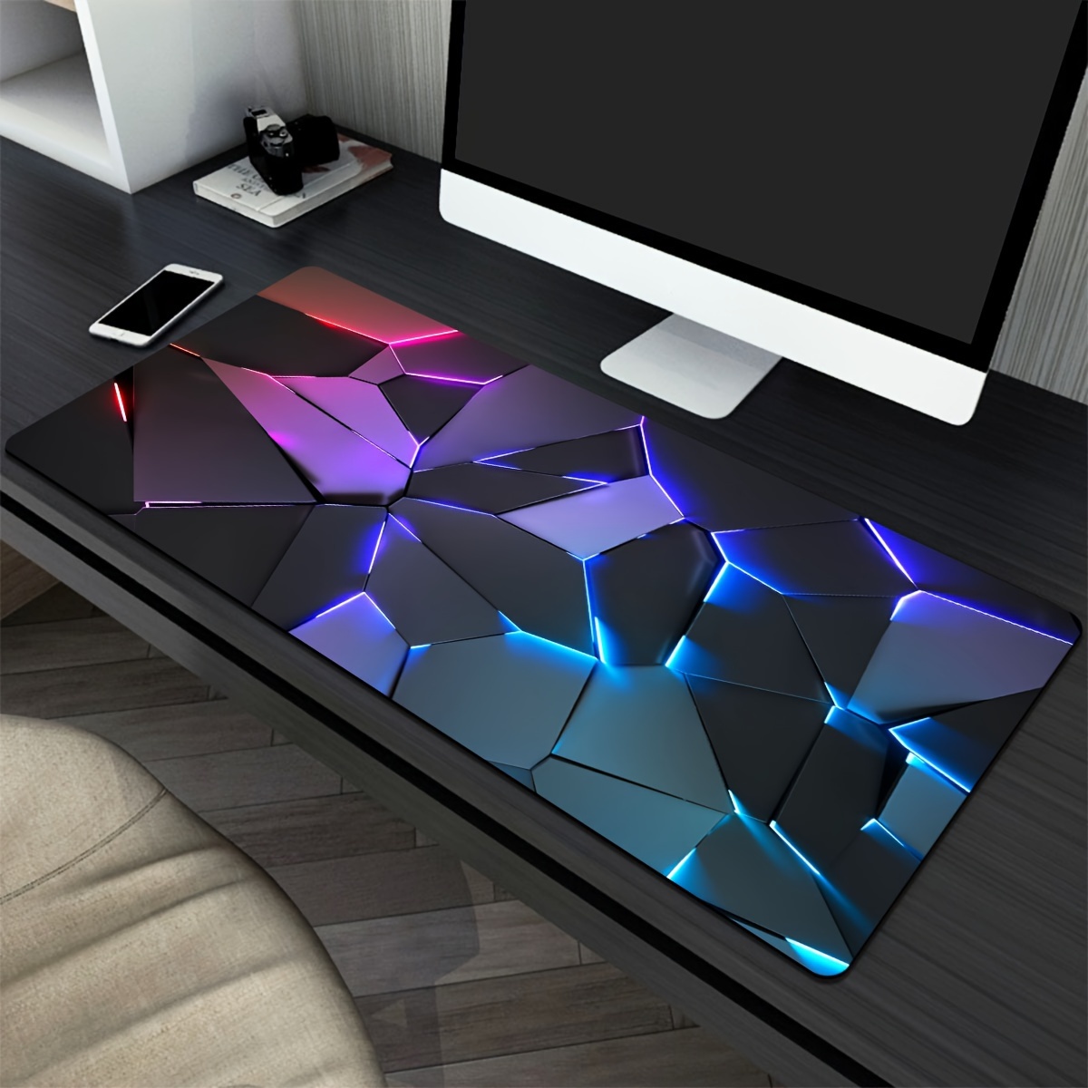Line Geometry RGB Mouse pad la - Rgb Keyboard Wrist Rest ulasan dan harga