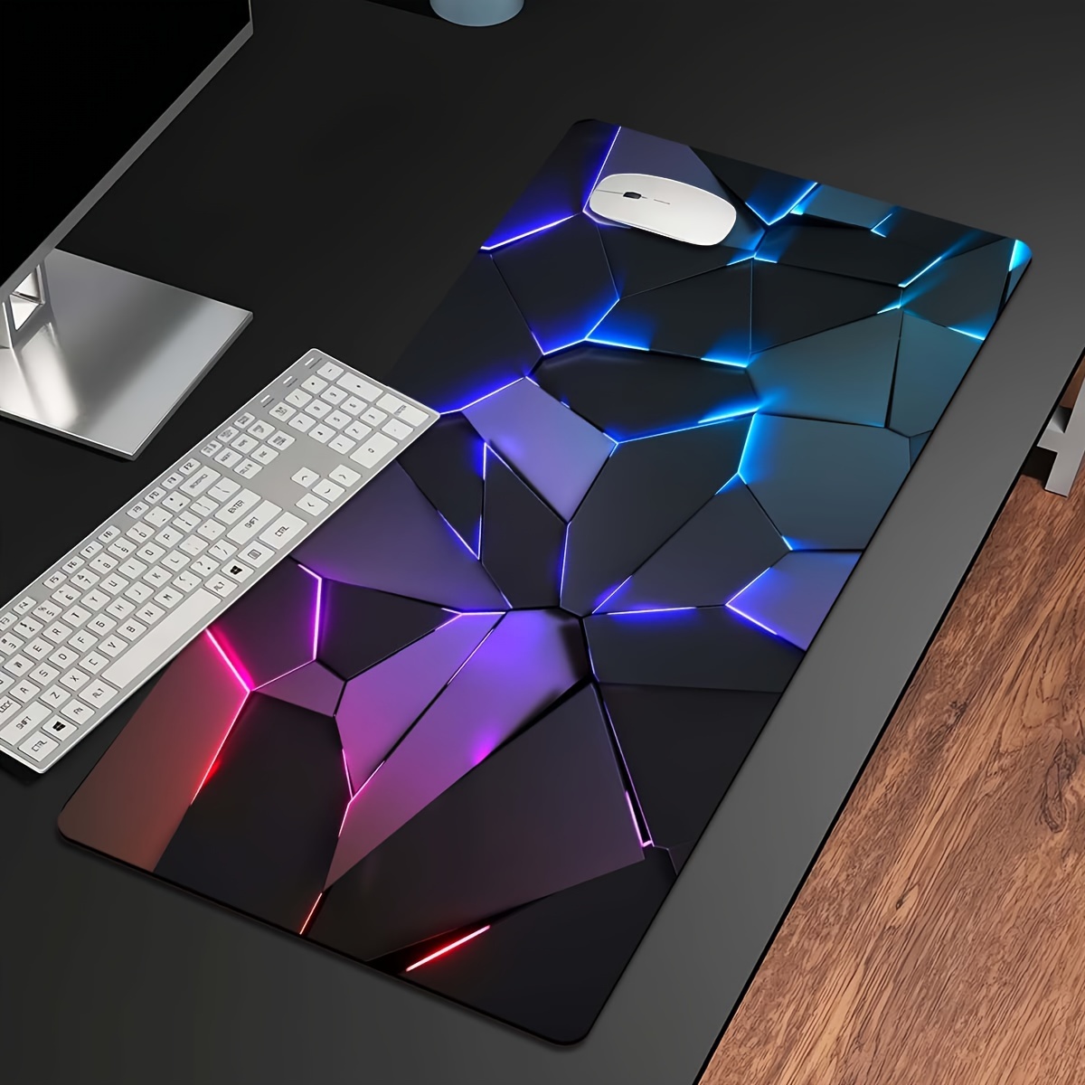 Line Geometry RGB Mouse pad la - Rgb Keyboard Wrist Rest ulasan dan harga
