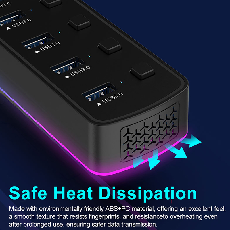 5Gbps High Speed Transfer 7 Po - Usb Hub Gaming ulasan dan harga