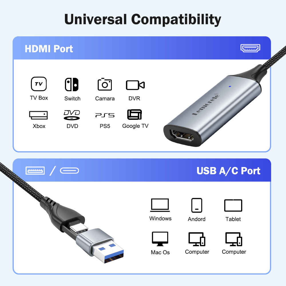 Lemorele USB 2.0 Video Capture - Pc Gaming Games ulasan dan harga