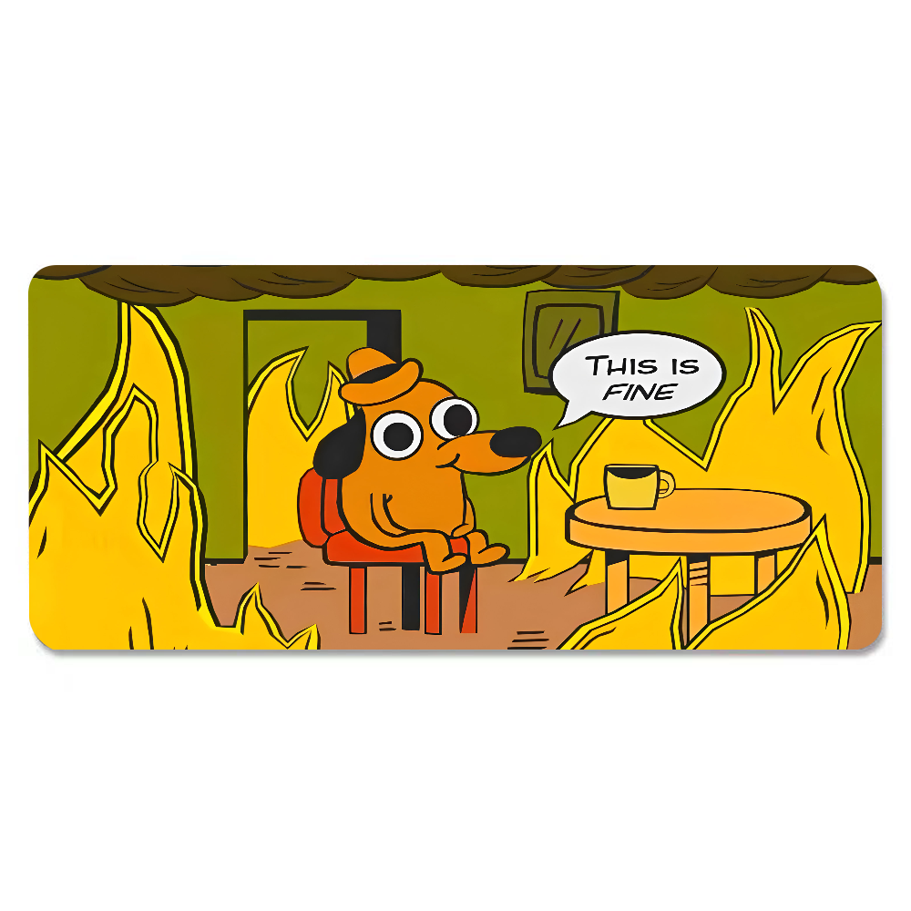 This Is Fine Dog Dachshund Mou - Pc Gaming Handheld ulasan dan harga