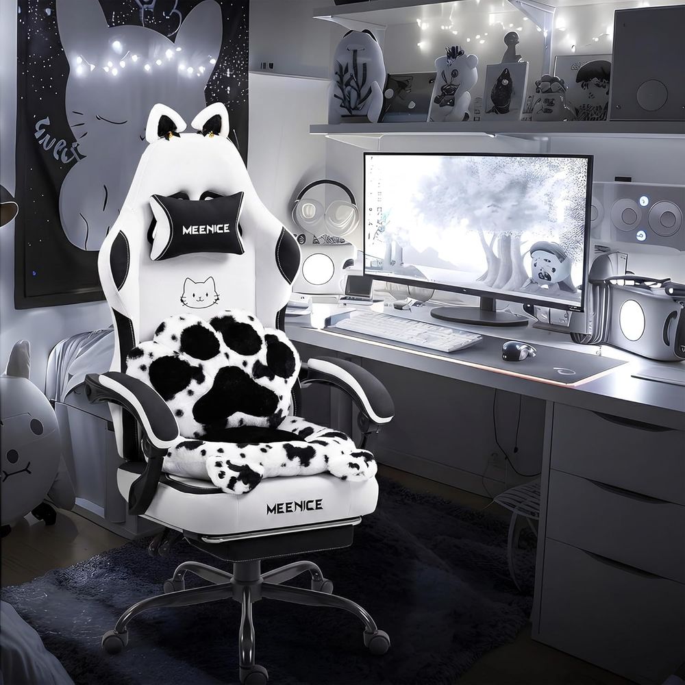 Gaming Chair Cute with Cat Ear - Pc Gaming Chair ulasan dan harga