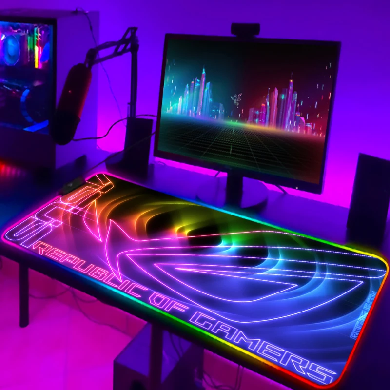 RGB Mousepad Cool ROG Mouse Pa - Rgb Keyboard Wrist Rest ulasan dan harga