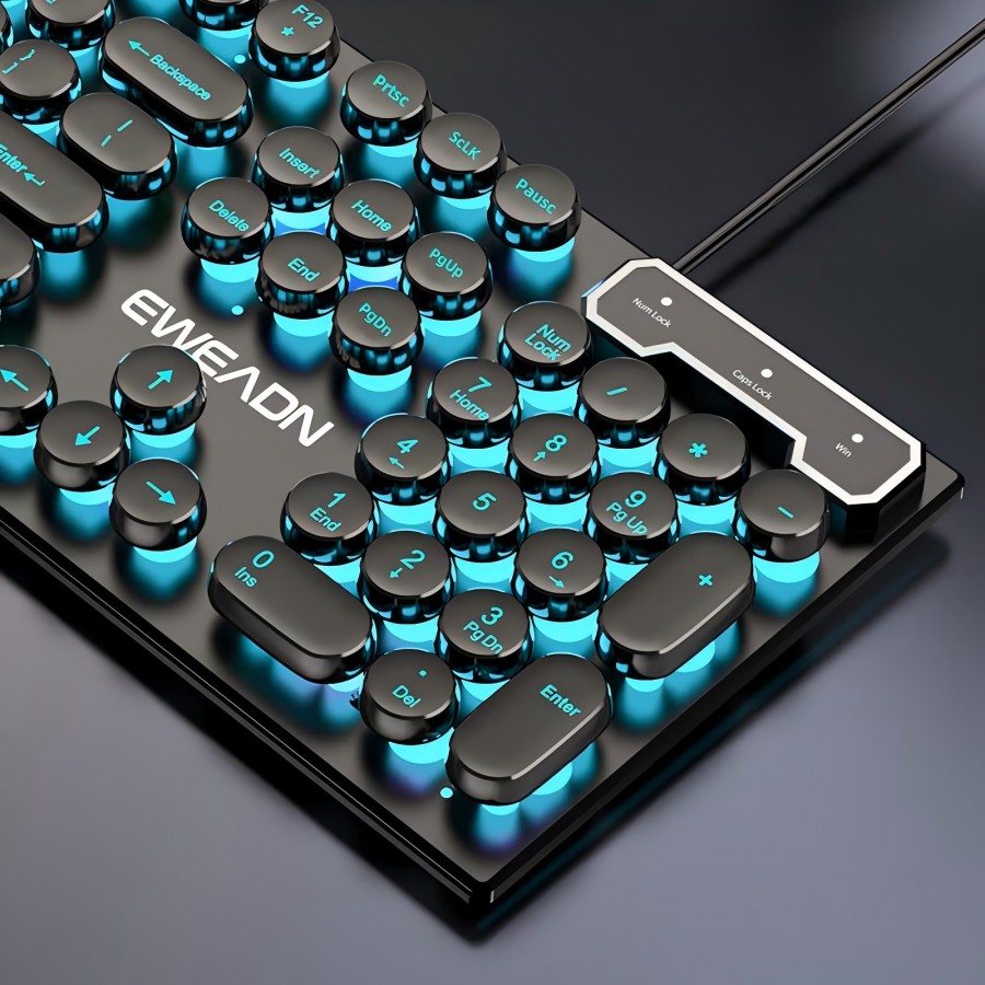 EWEADN Typewriter Gaming Keybo - Pc Gaming Handheld ulasan dan harga