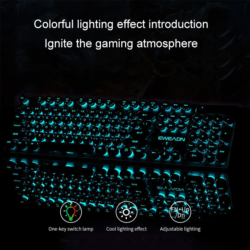 EWEADN Typewriter Gaming Keybo - Pc Gaming Handheld ulasan dan harga