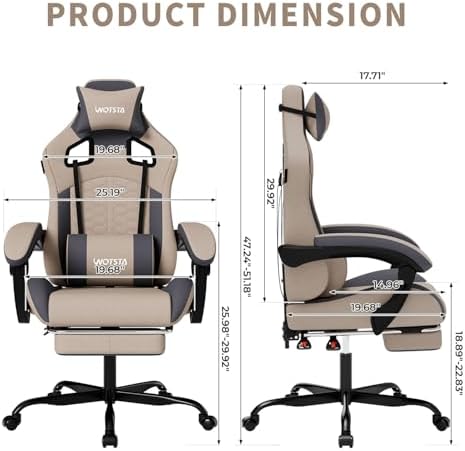 Gaming Chair with Massage,Ergo - Pc Gaming Chair ulasan dan harga
