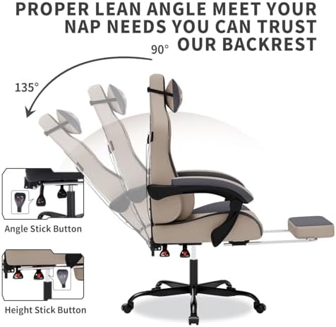 Gaming Chair with Massage,Ergo - Pc Gaming Chair ulasan dan harga