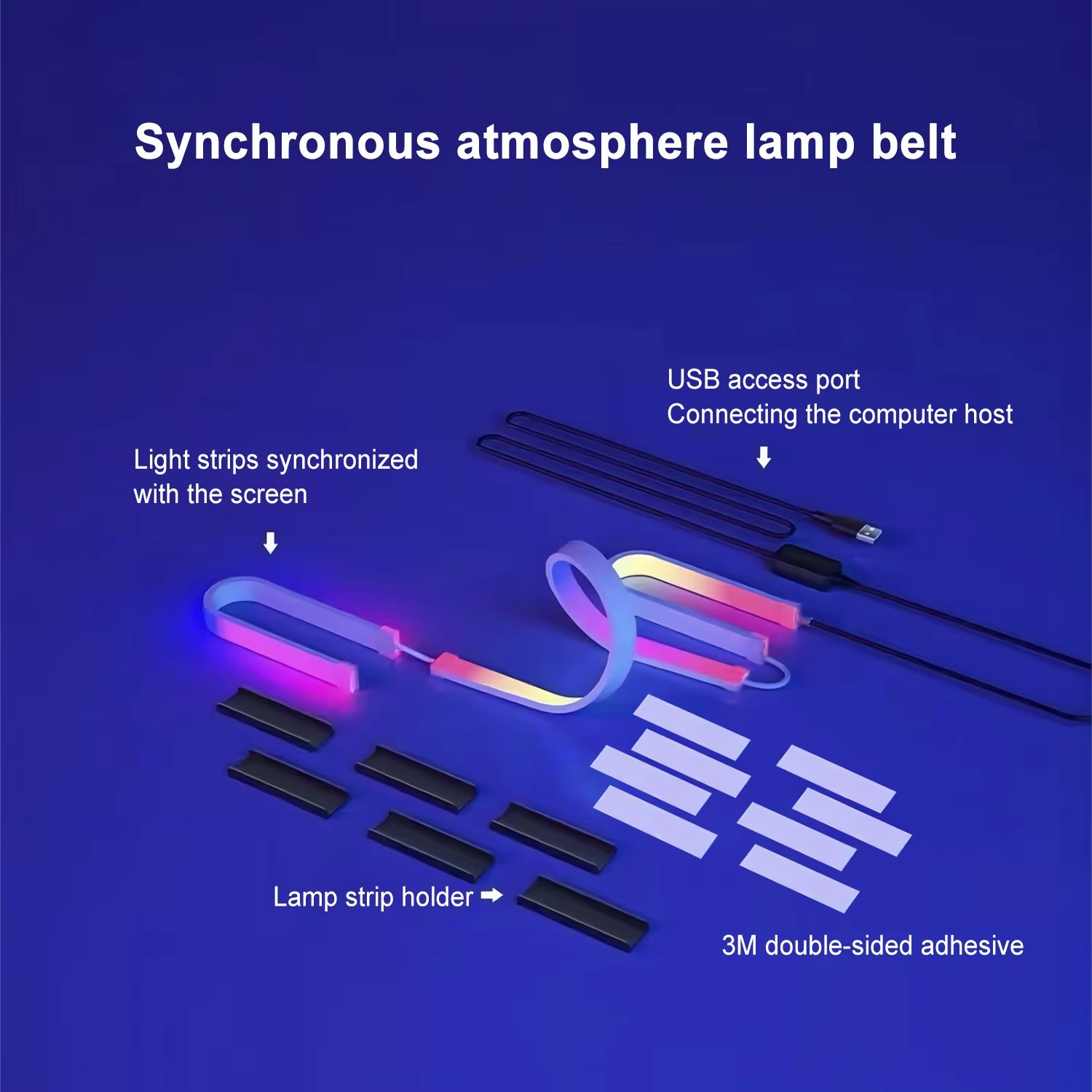RGB Gaming Lights Strip Monito - Pc Gaming Games ulasan dan harga
