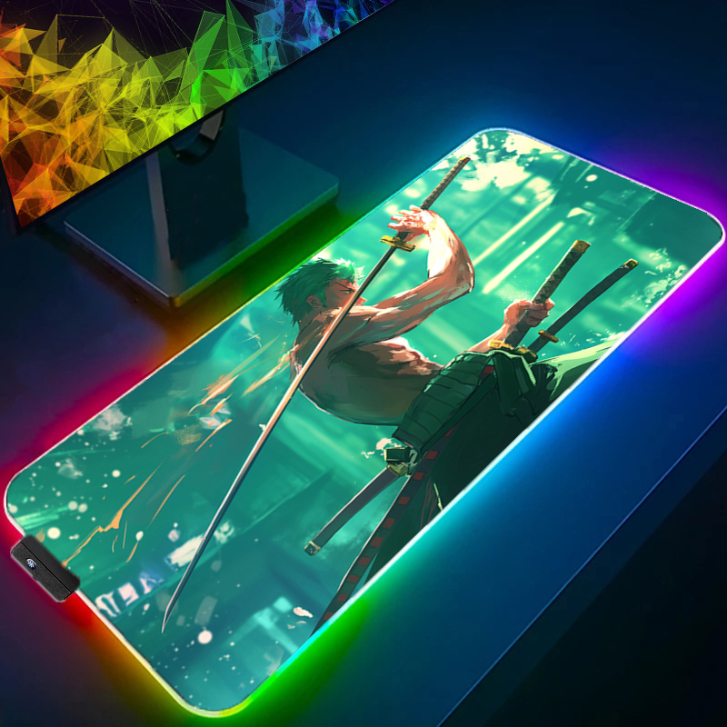 ONE PIECE Zoro Mouse Pad RGB G - Pc Gaming Used ulasan dan harga