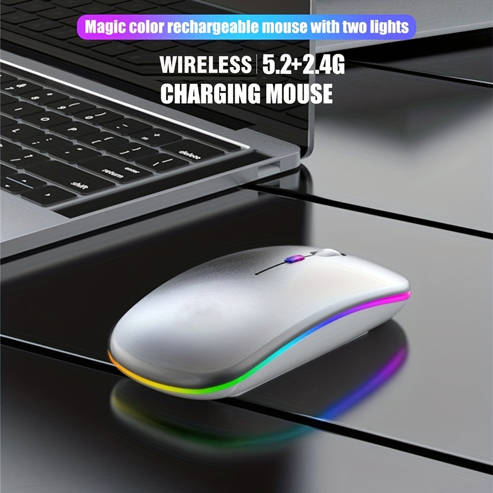Wireless Mouse RGB Rechargeabl - Pc Gaming Handheld ulasan dan harga