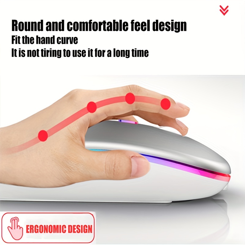 Wireless Mouse RGB Rechargeabl - Pc Gaming Handheld ulasan dan harga