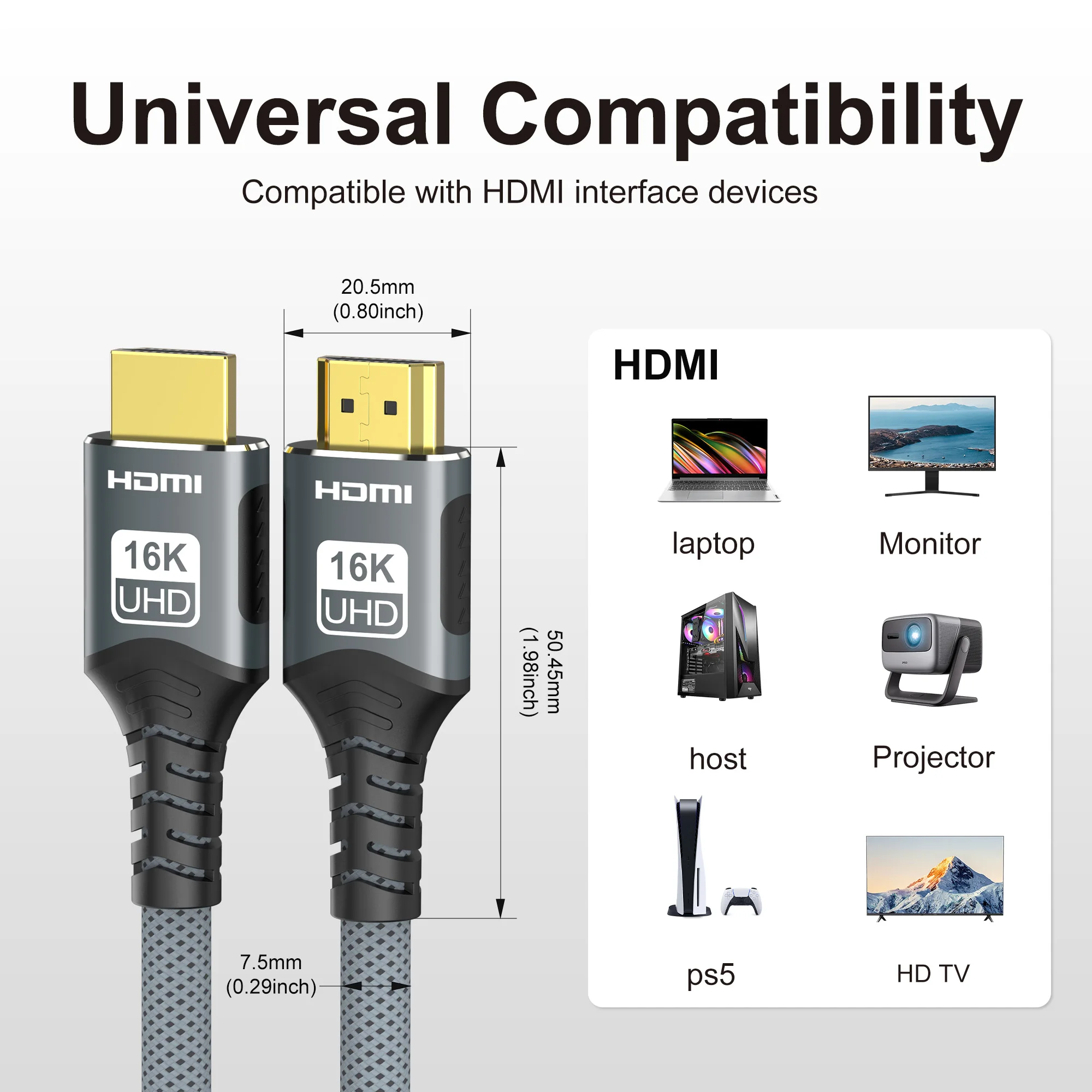HDMI 2.2/2.1/2.0 Cable 16K@60H - Pc Gaming Vs Ps5 ulasan dan harga