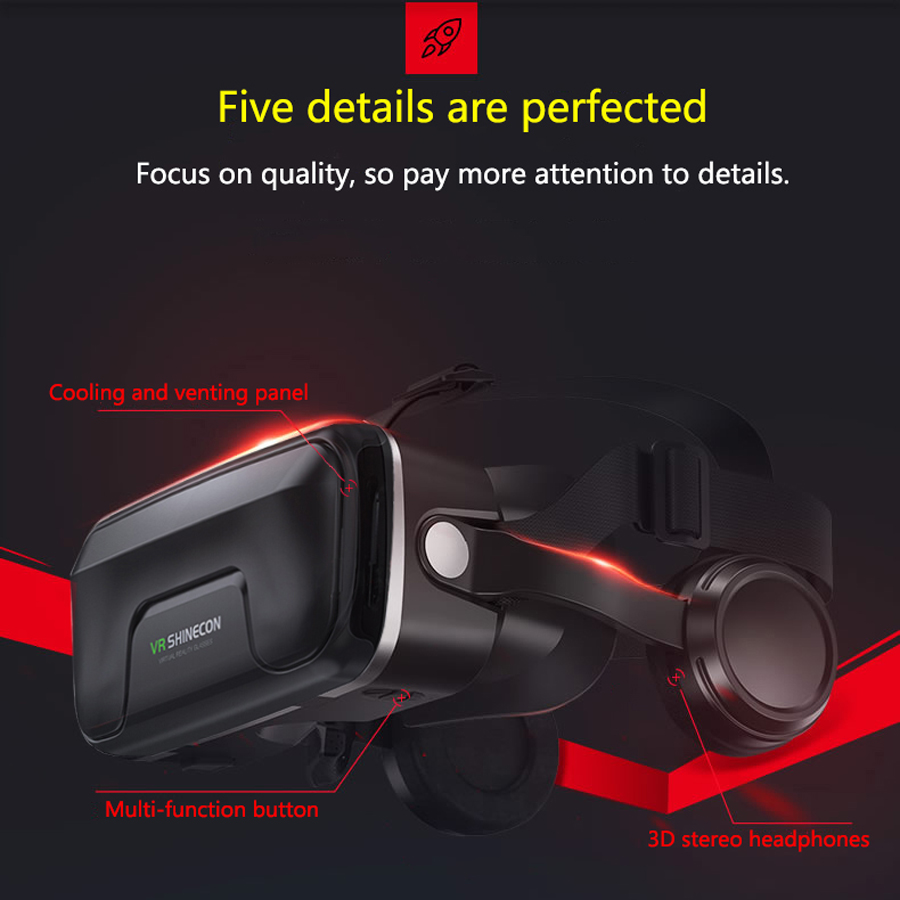 Shinecon Viar 3D Virtual Reali - Vr Headset Pc ulasan dan harga