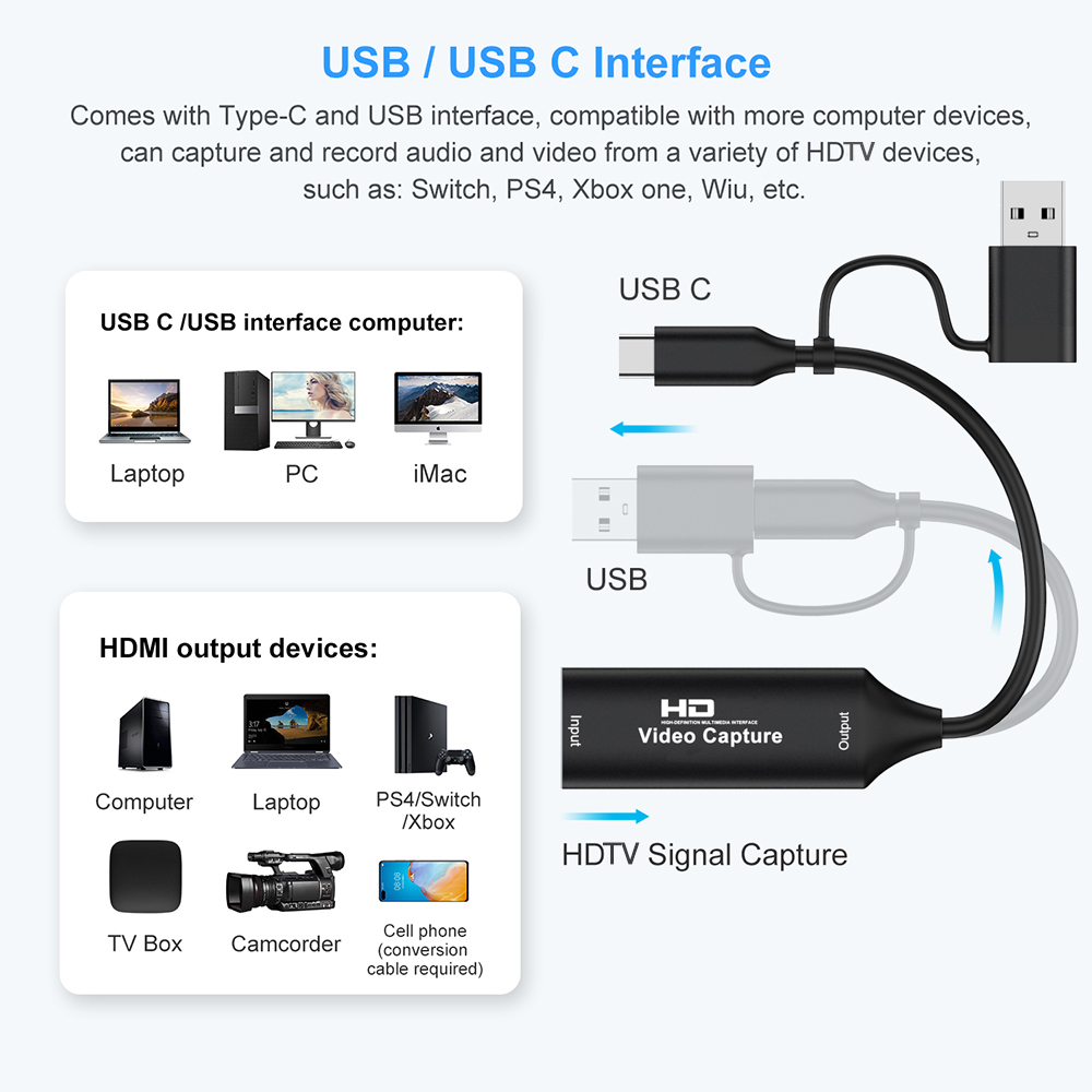 4K HDMI-compatible USB Video C - Pc Gaming Games ulasan dan harga